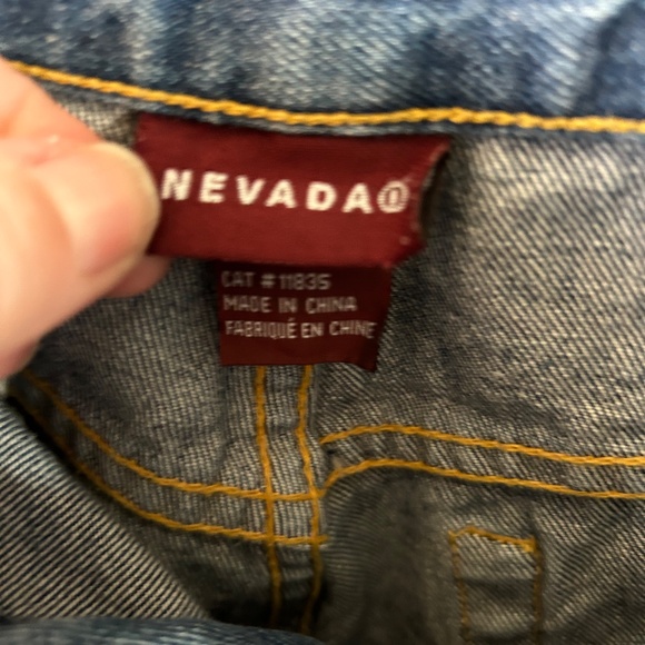 Vintage Youth Nevada Wide Leg Cargo Stone Wash Blue Jeans - Picture 3 of 4